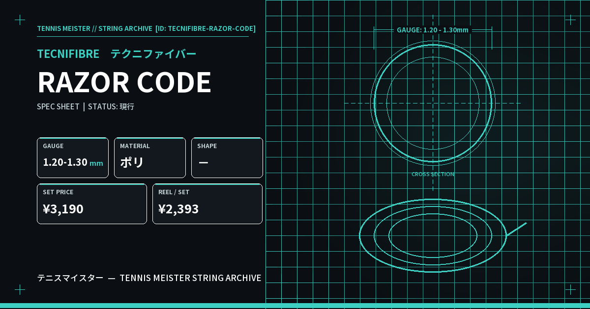 テクニファイバー RAZOR CODE スペックカード