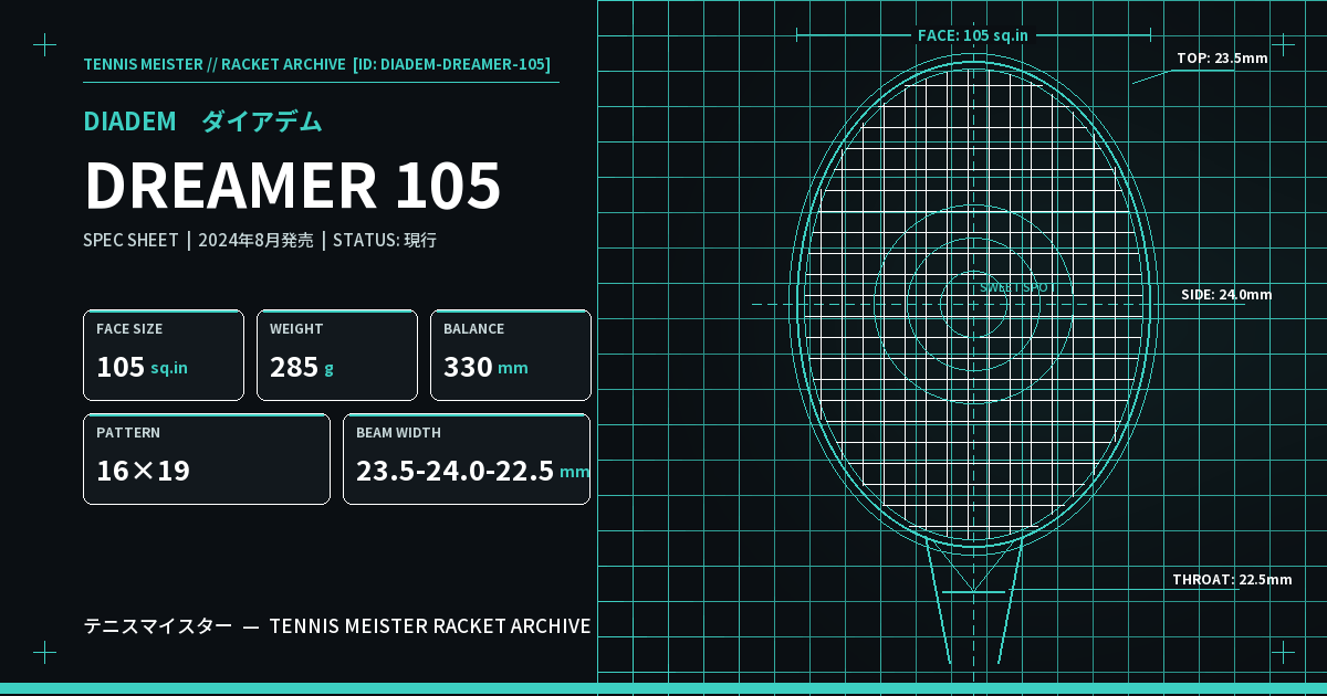ダイアデム DREAMER 105 スペックカード