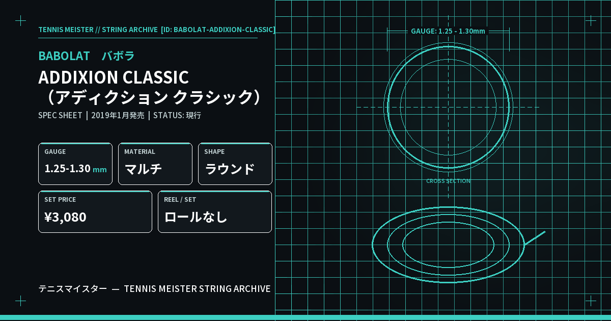 バボラ ADDIXION CLASSIC（アディクション クラシック） スペックカード