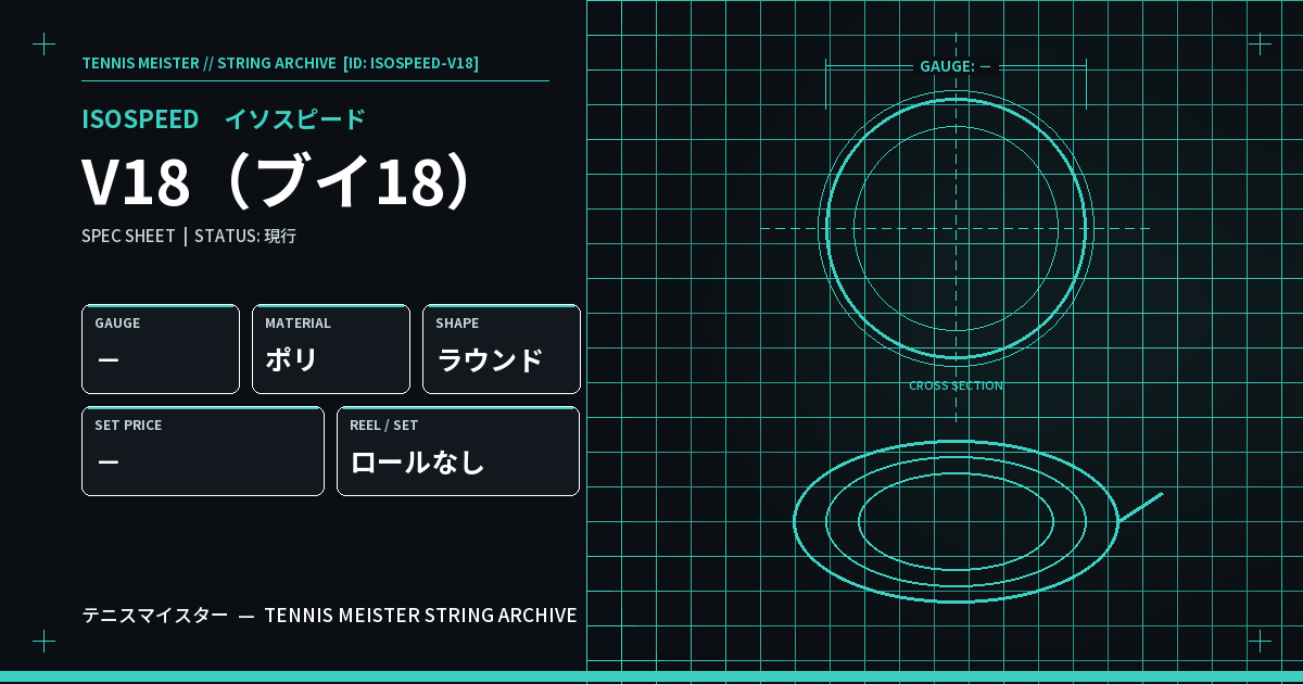 イソスピード V18（ブイ18） スペックカード