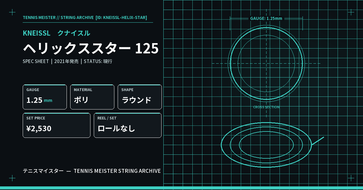 クナイスル ヘリックススター 125 スペックカード