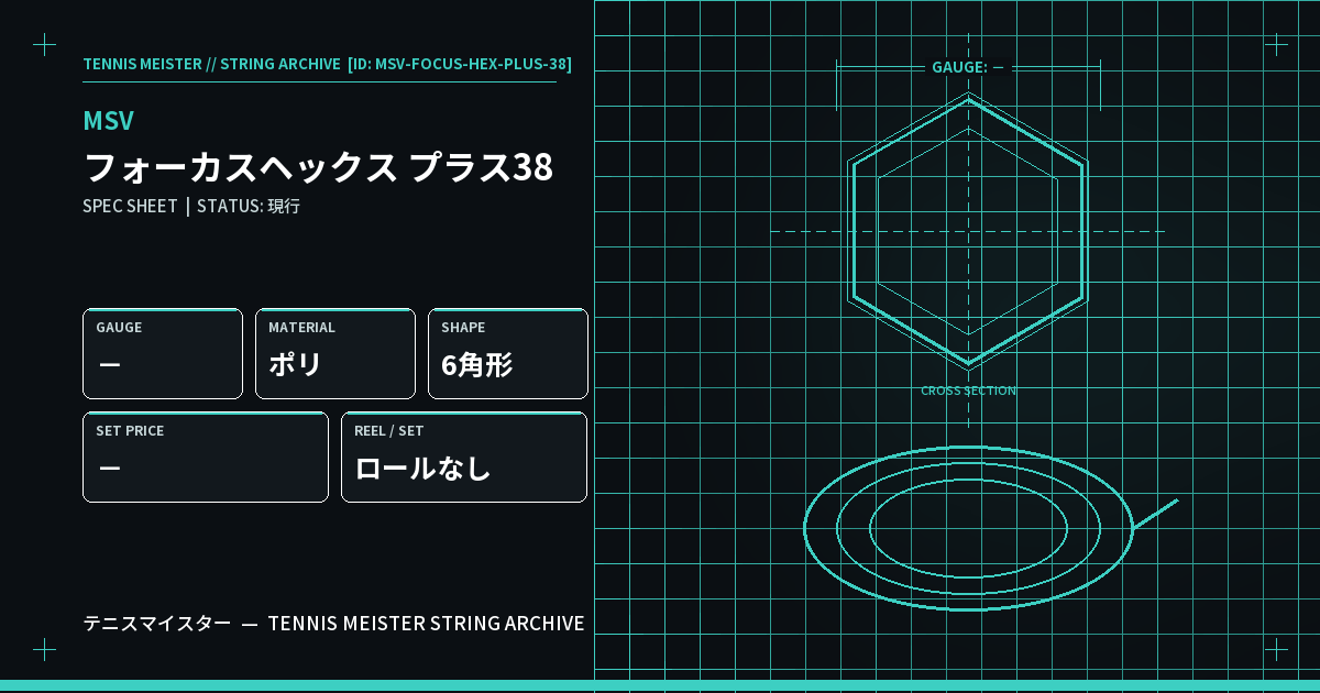 MSV フォーカスヘックス プラス38 スペックカード