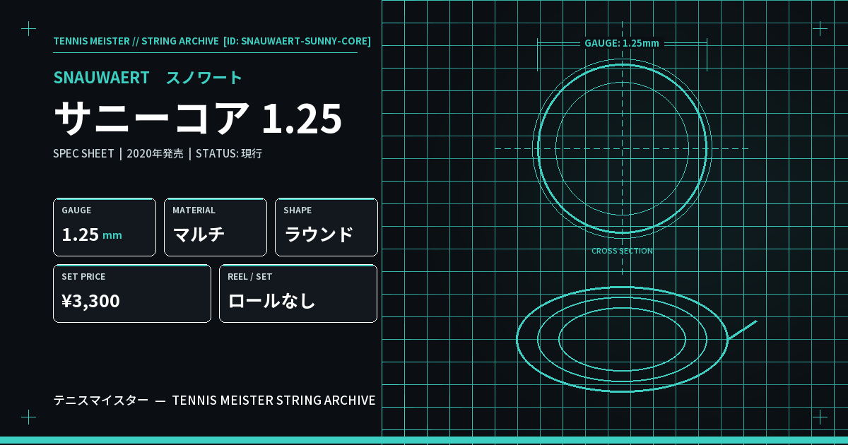 スノワート サニーコア 1.25 スペックカード