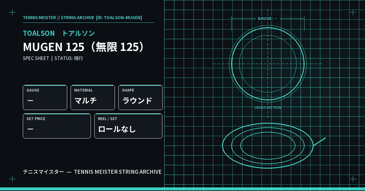 トアルソン MUGEN 125（無限 125） スペックカード